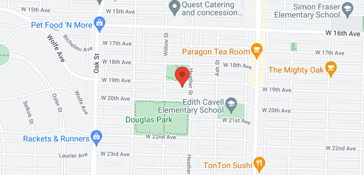 map of 722 W 19TH AVENUE